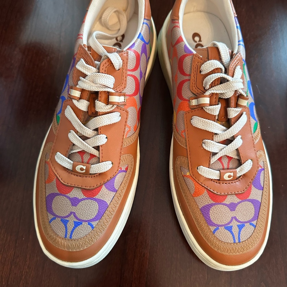 Colorful Signature Pattern Sneakers